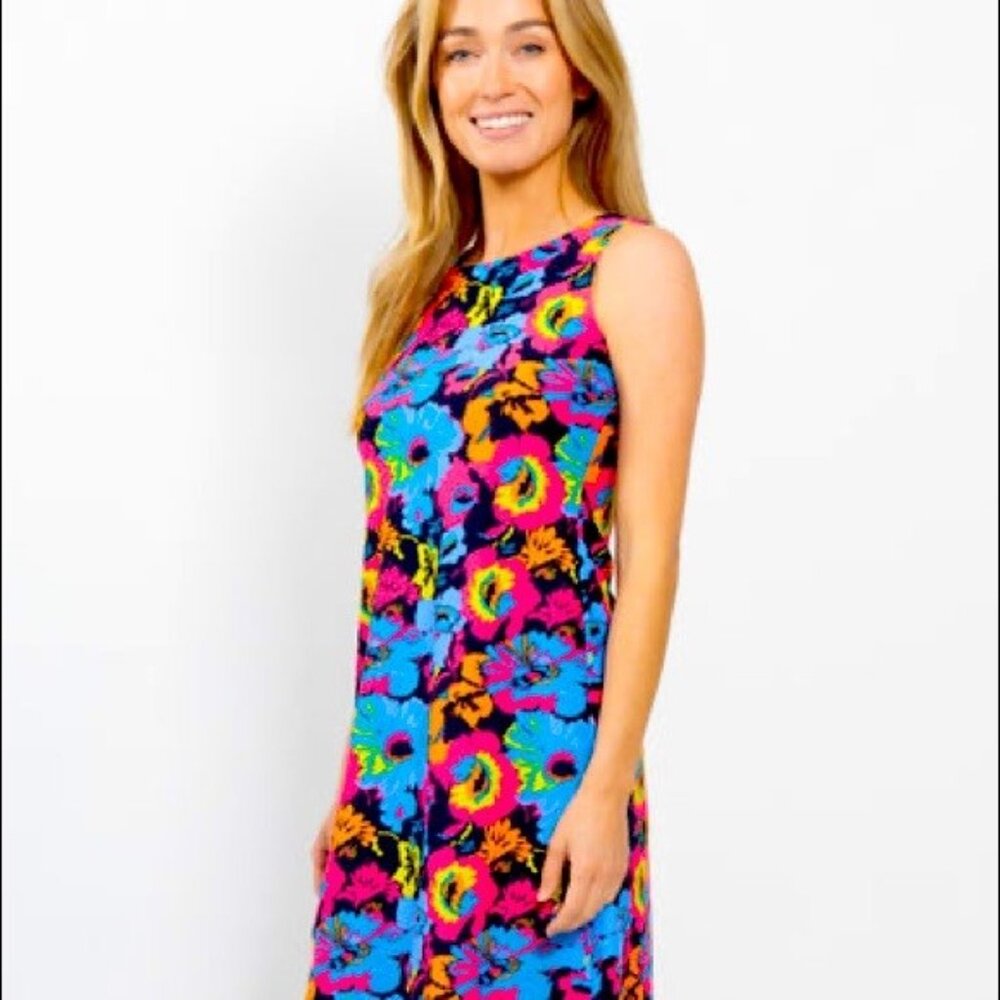 Jude Connally Wild flower navy dress NWT